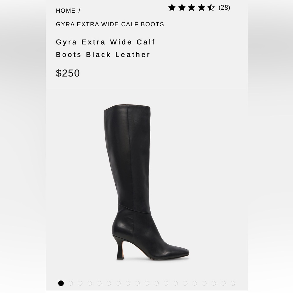 Dolce Vita Gyra Extra Wide Calf Boots Black Leather